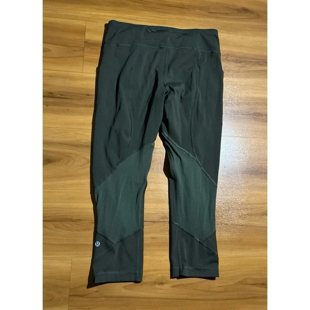 Womens Lululemon Athletica Performance Training Active Capri Leggings